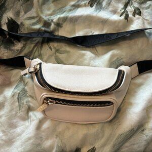 DKNY Cream Hobo Shoulder Bag | Gold Hardware | Crescent Style